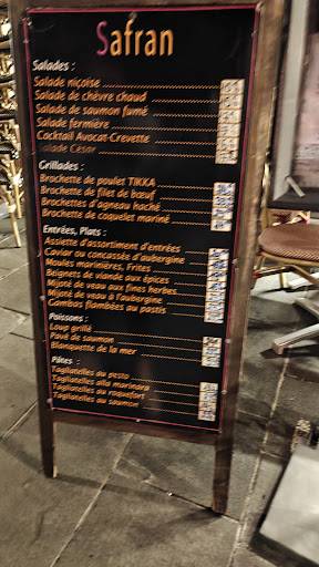 Menu de Restaurant Safran