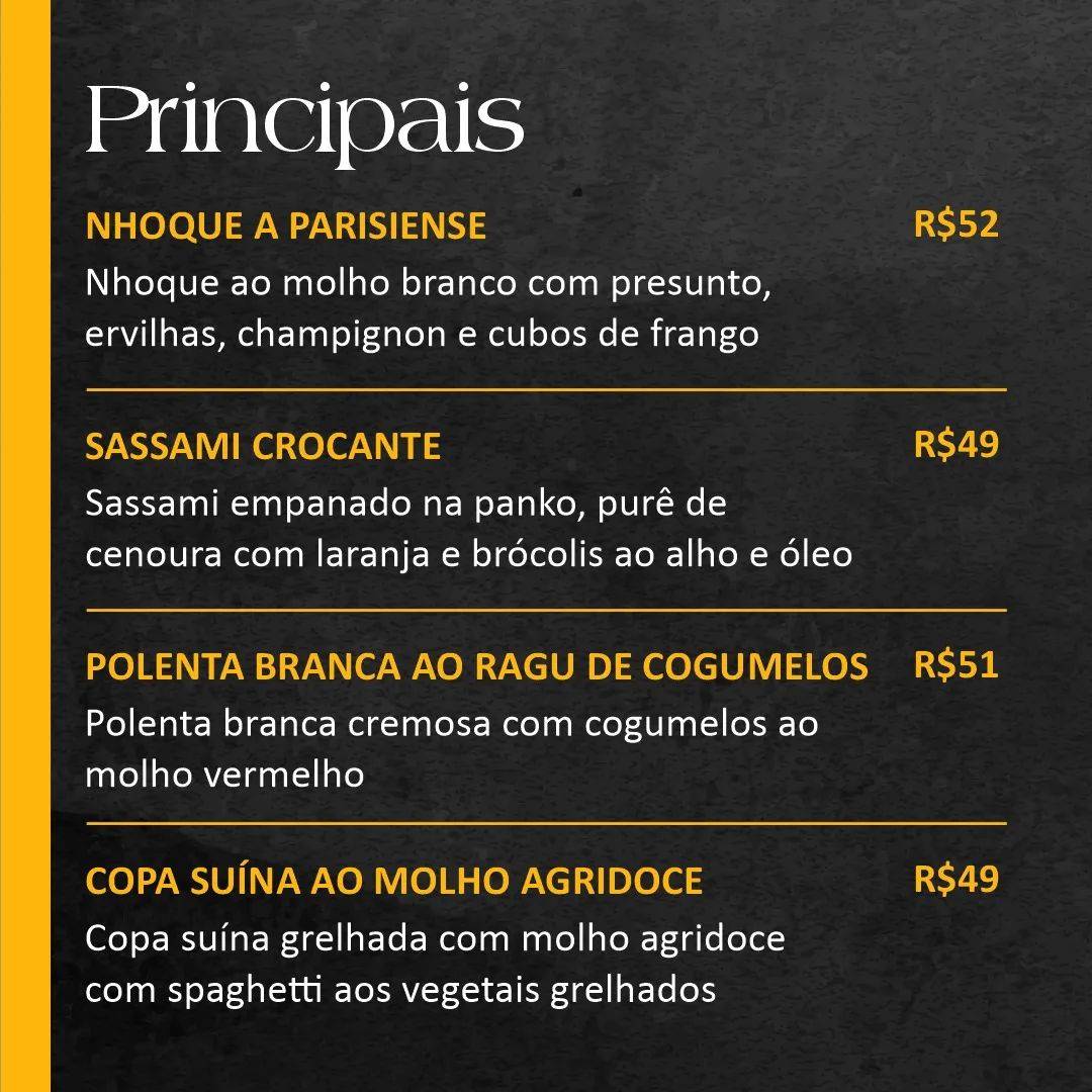 Restaurante Ferreiro cardápio