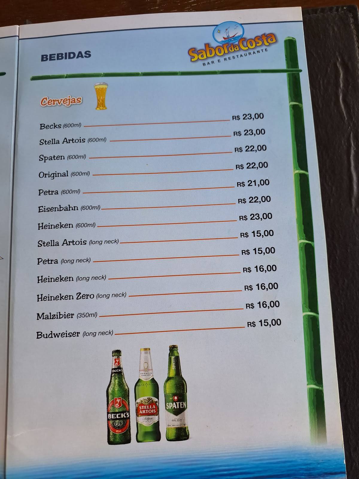 Restaurante Lagoa Azul cardápio