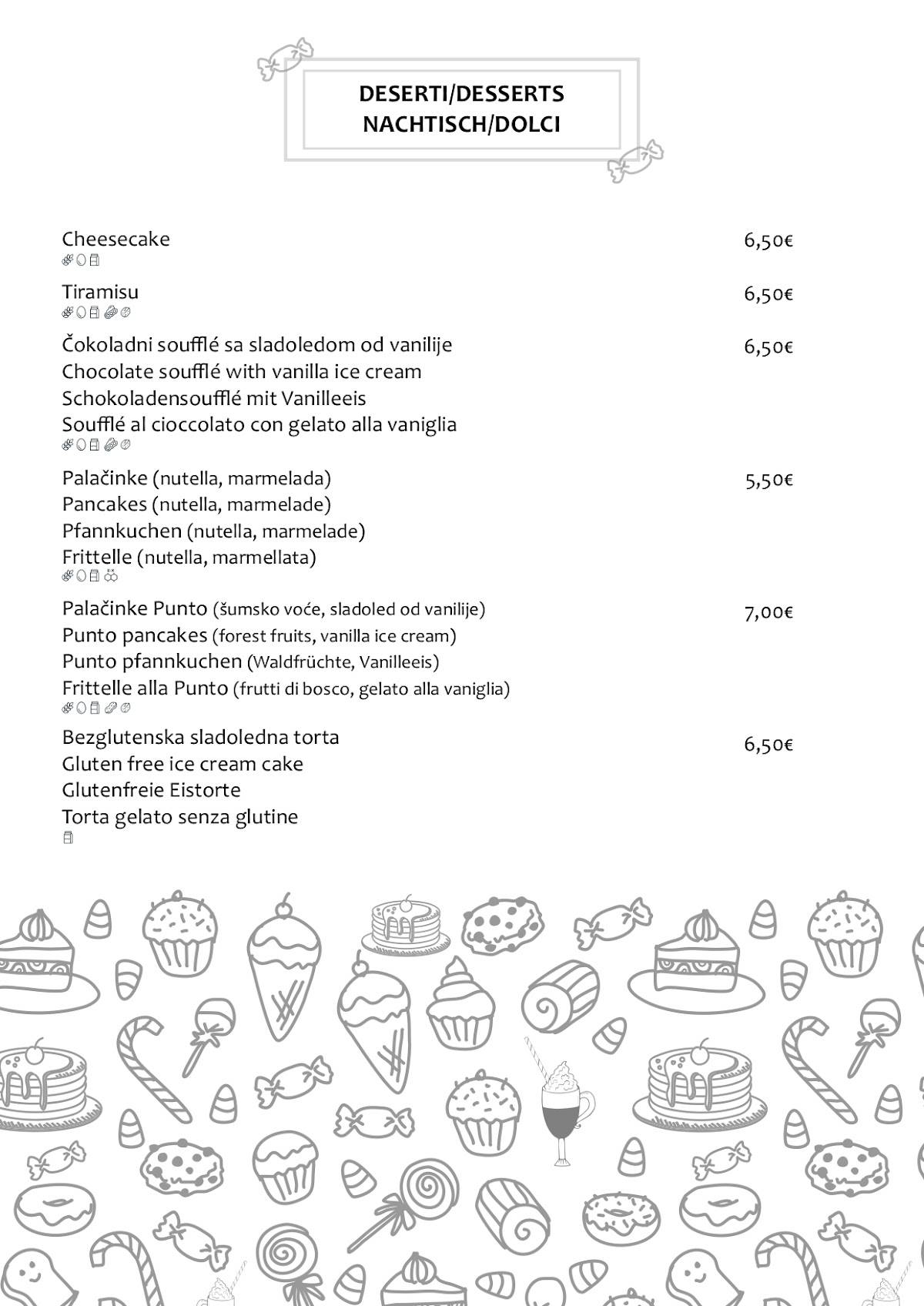 Menu di Restoran Punto 