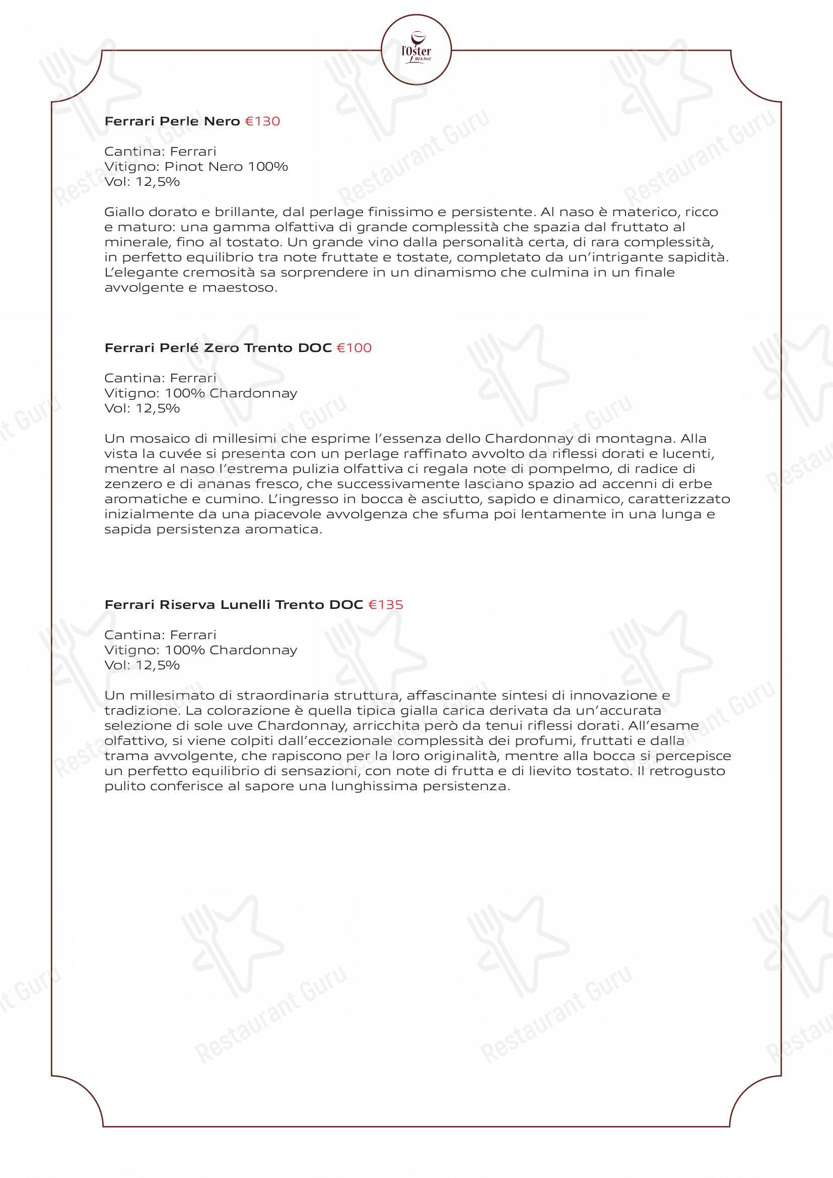 L'Oster Bif & Beef Restaurant in Grassobbio - Крафт меню