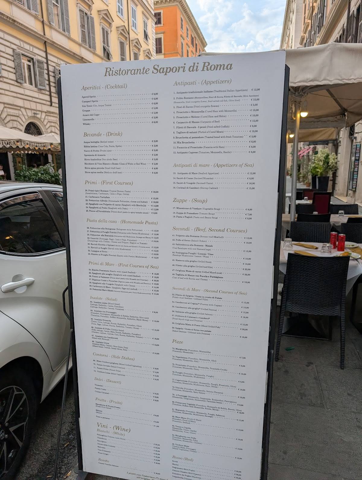 Menu di Ristorante e Pizzeria ''SAPORI DI ROMA'' 