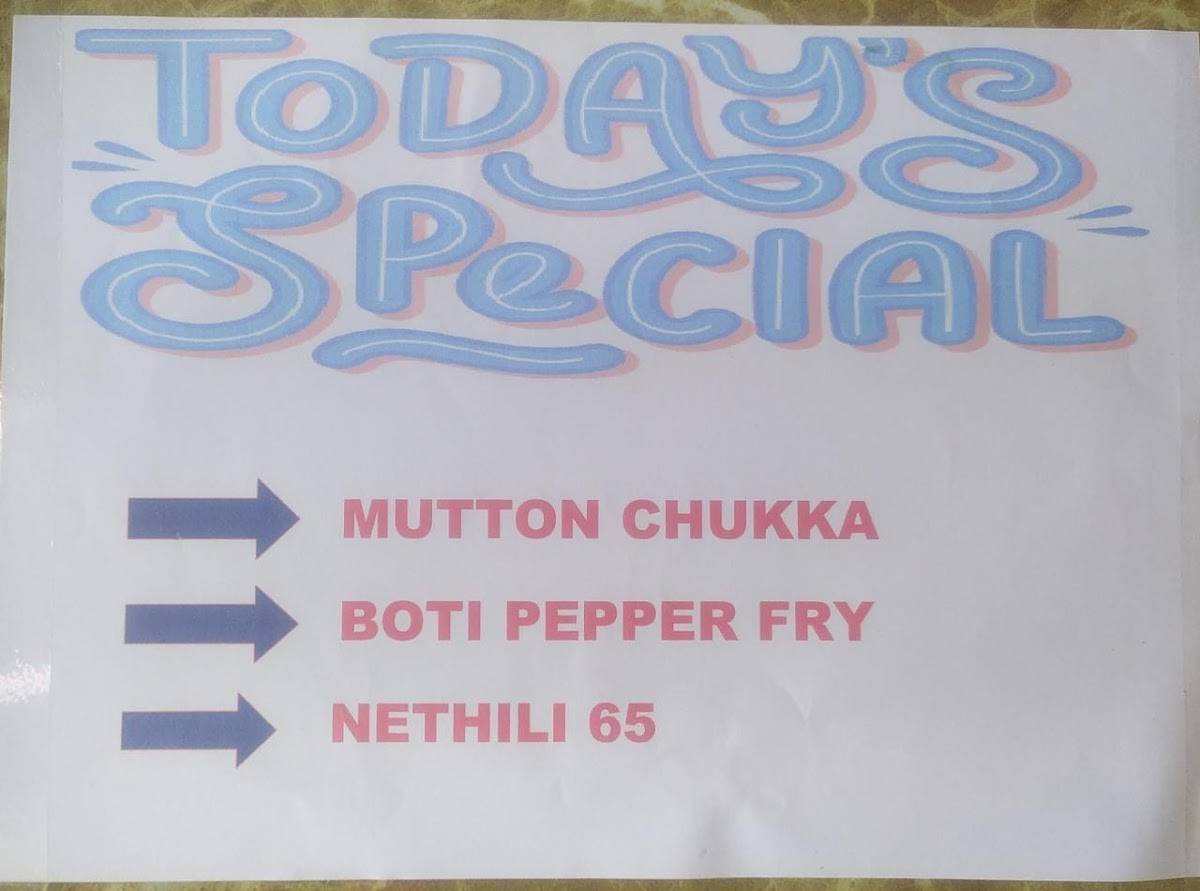 SARASWATHI FOOD ZONE menu