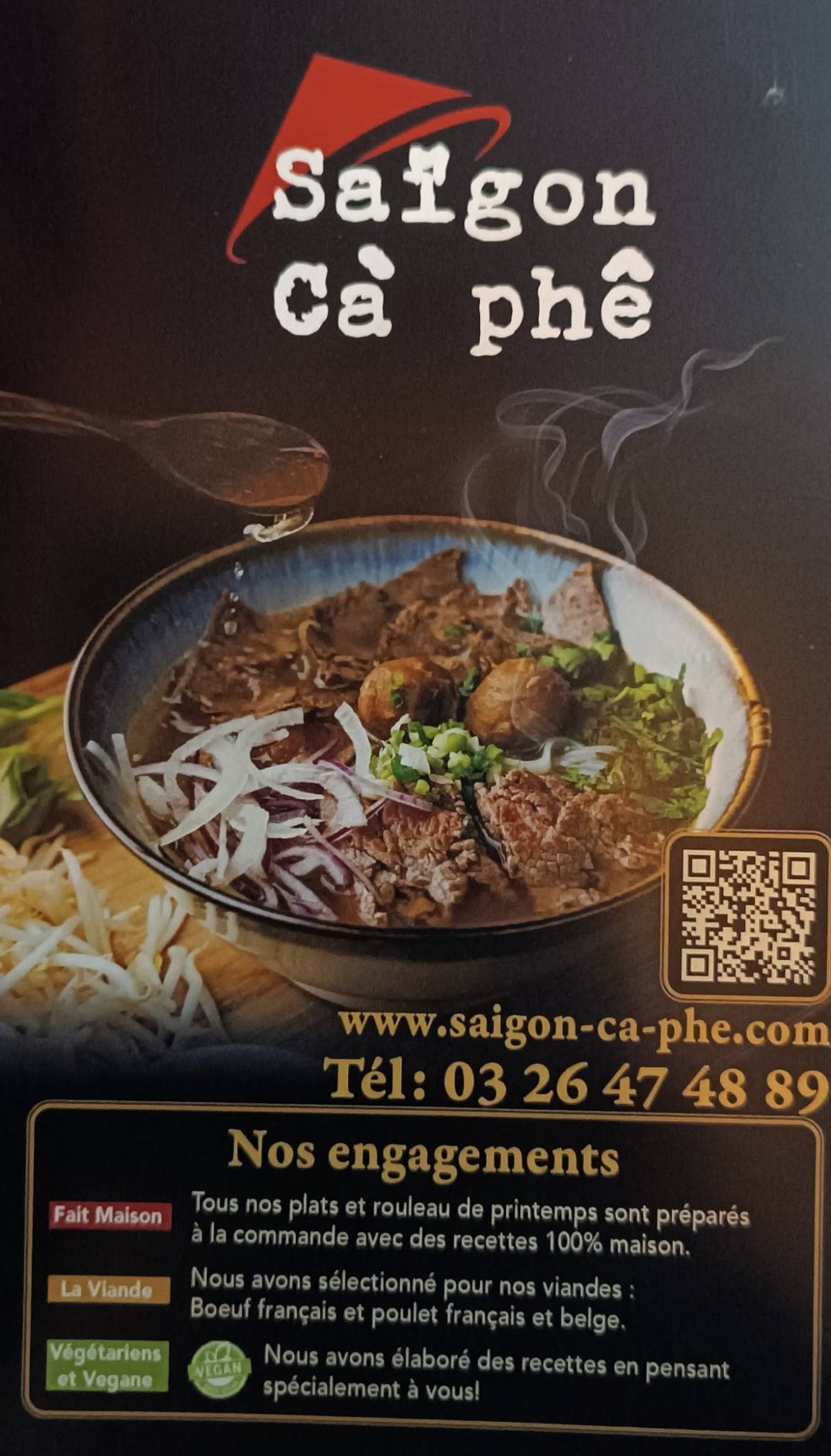 Menu de Saïgon Cà phê