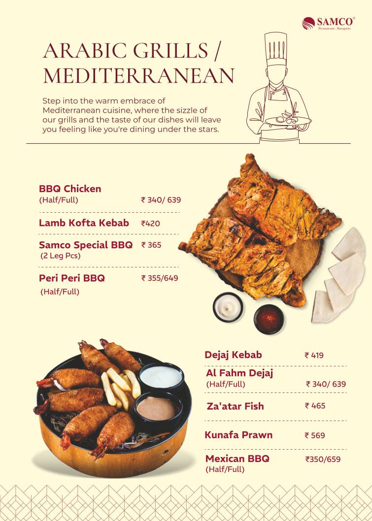 Samco Restaurant Velachery menu