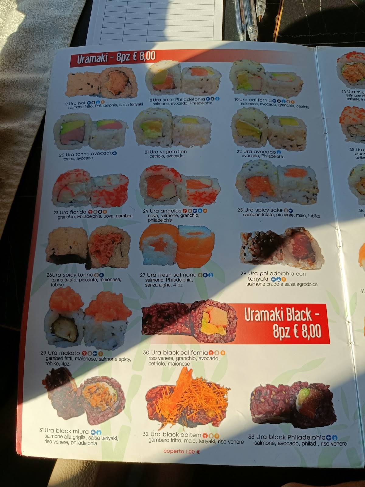 Menu di Shanghai Sushi Feltre 