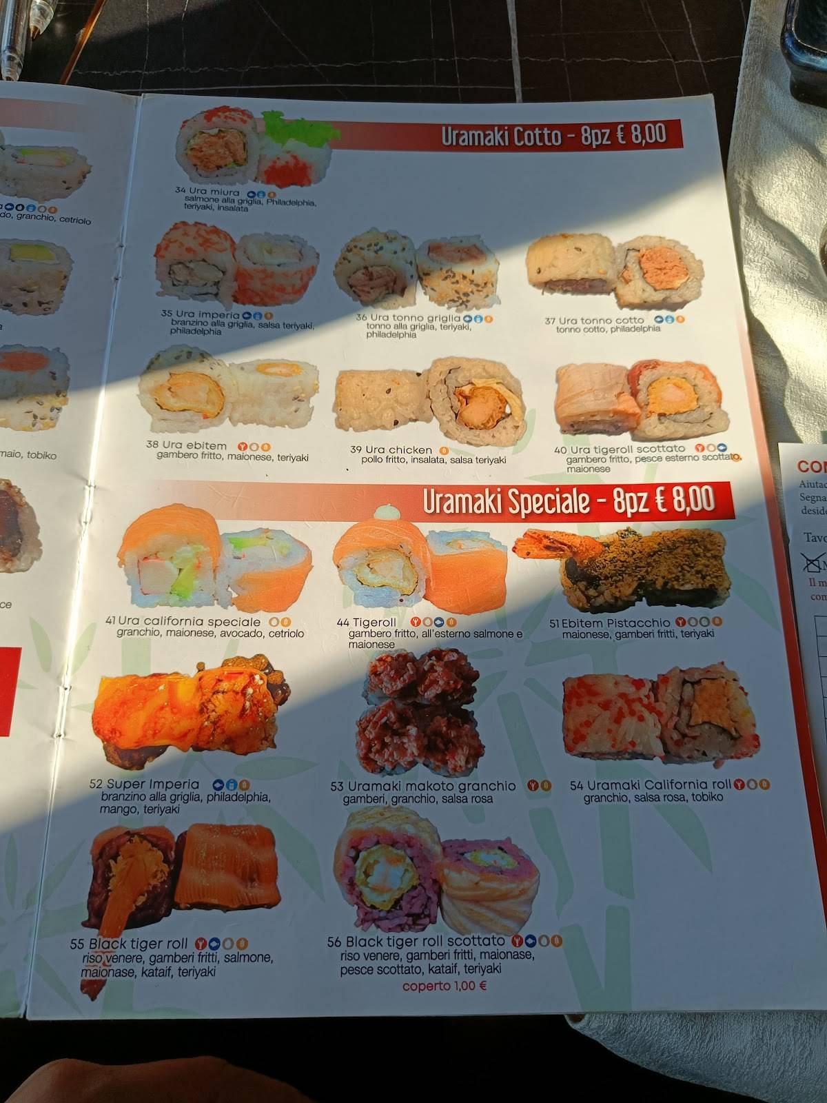 Menu di Shanghai Sushi Feltre 