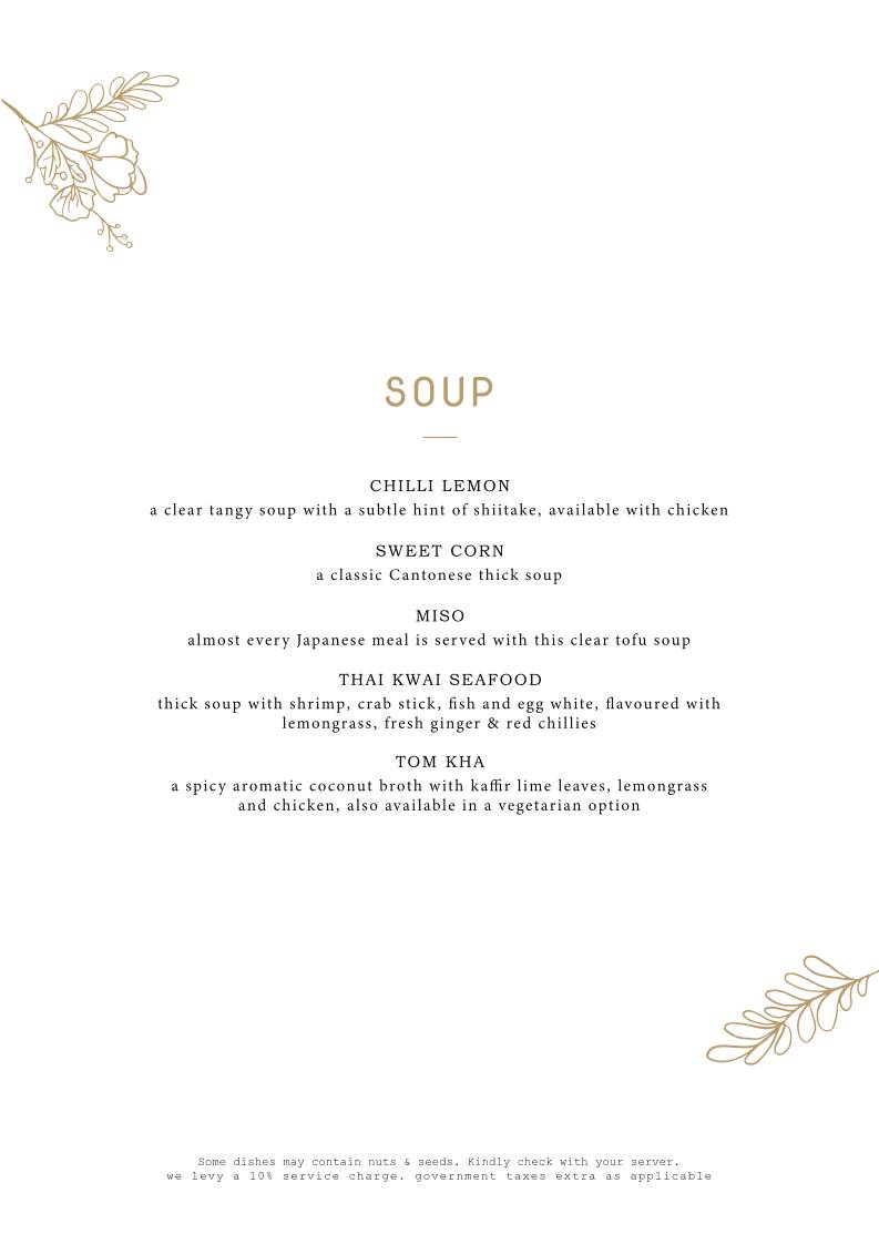 Shiro Bengaluru menu