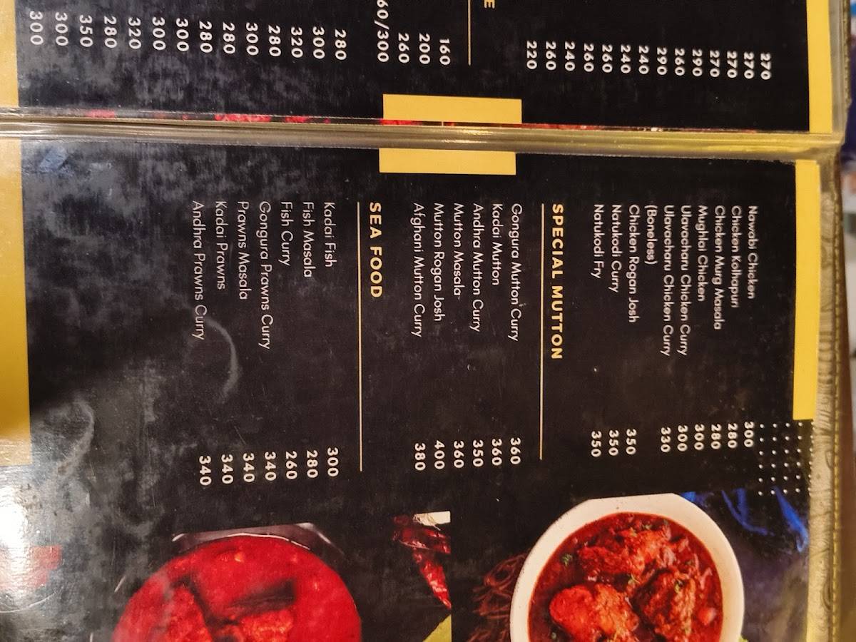 Spicy kitchen menu