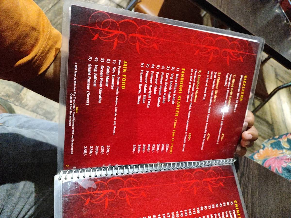 TASTY TONGUE RESTAURANT menu