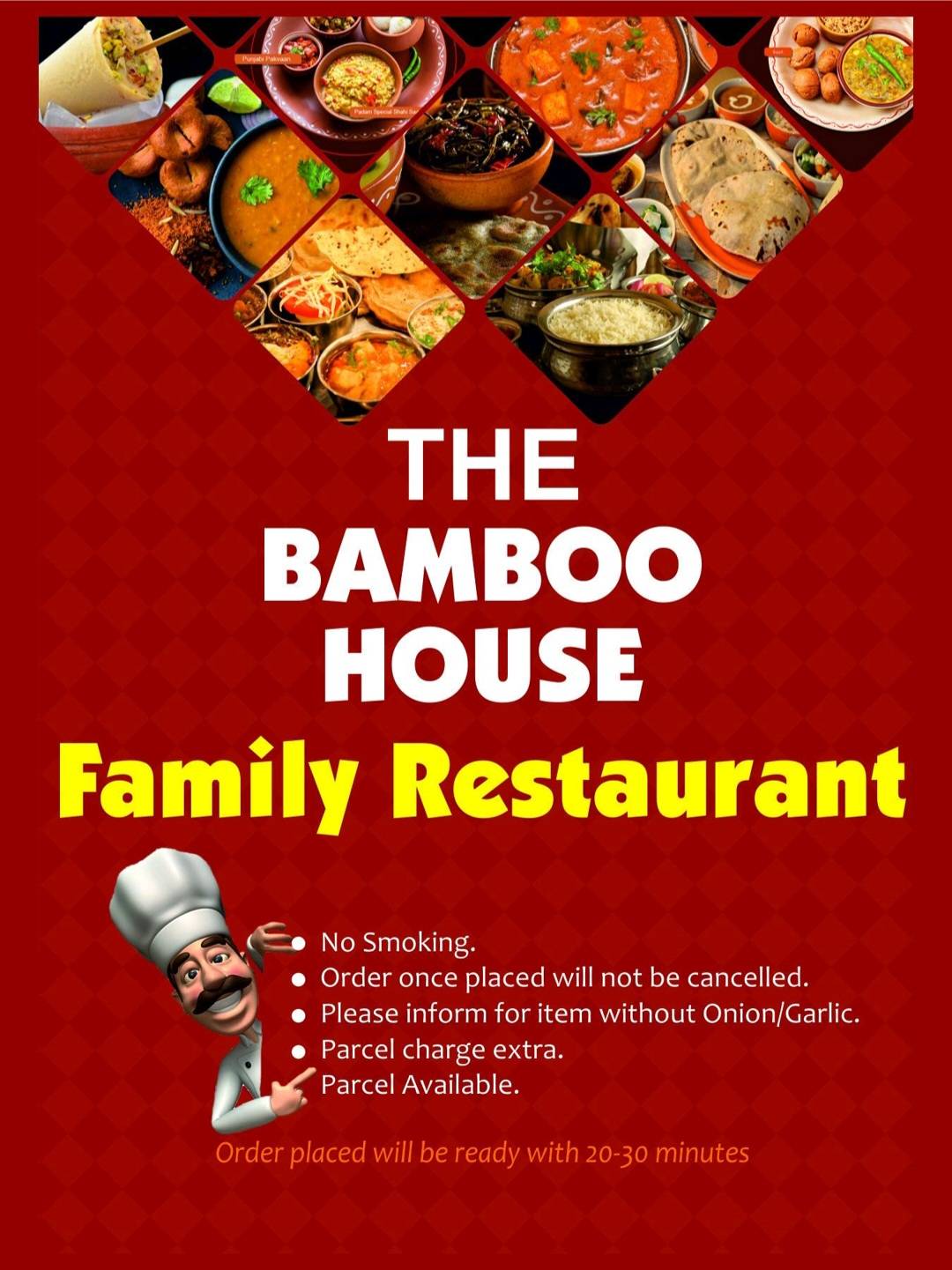 THE BAMBOO HOUSE menu