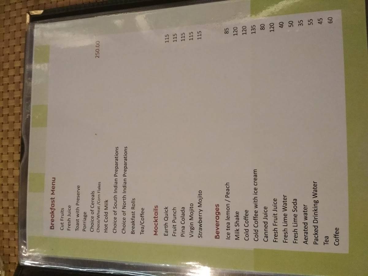 Tamarind Restaurant Jodhpur menu
