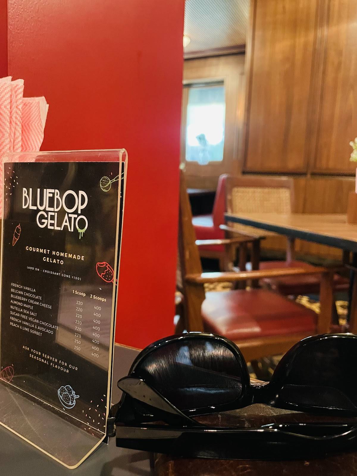 The Bluebop Cafe menu