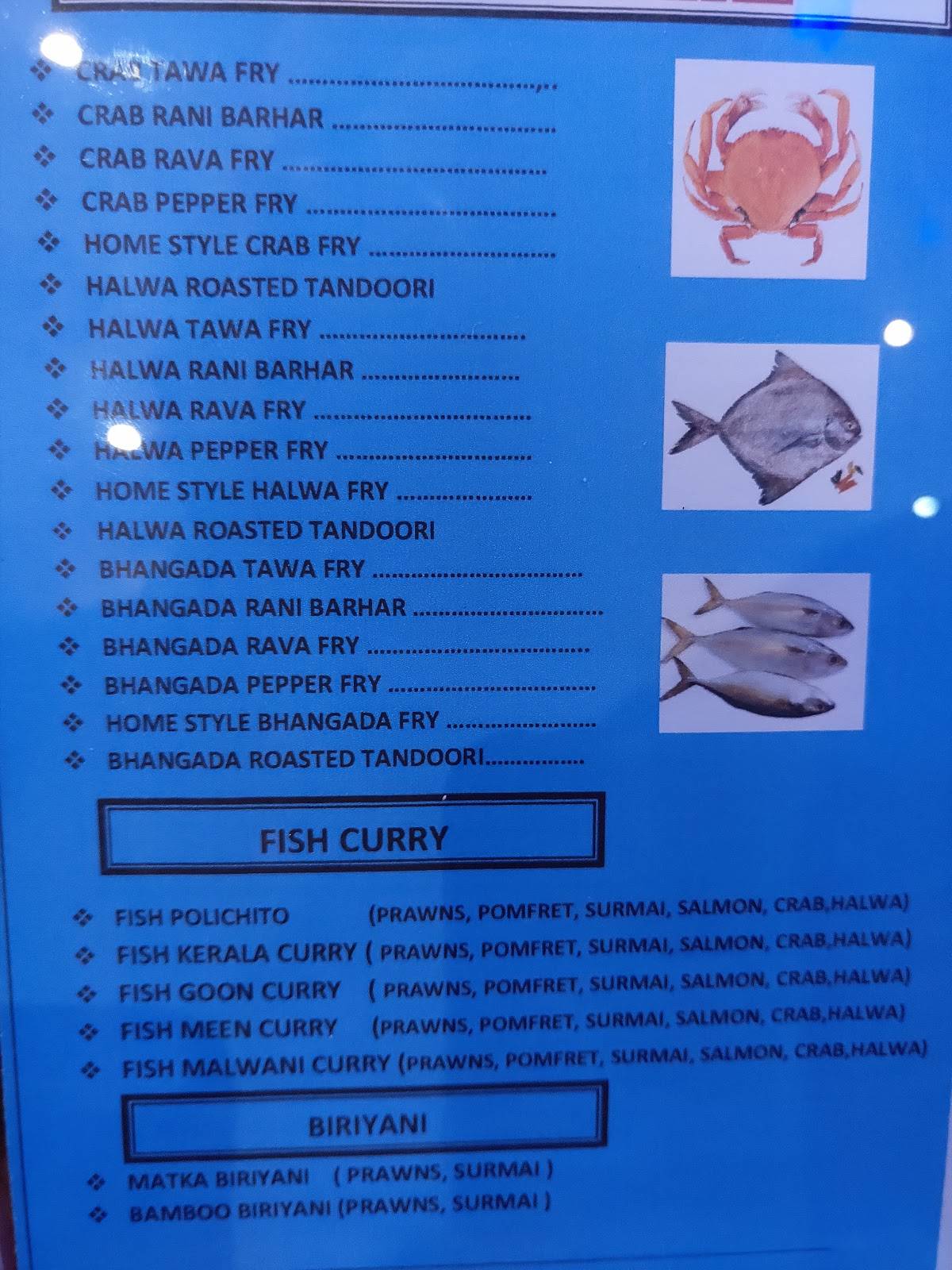 The Corner Lounge menu
