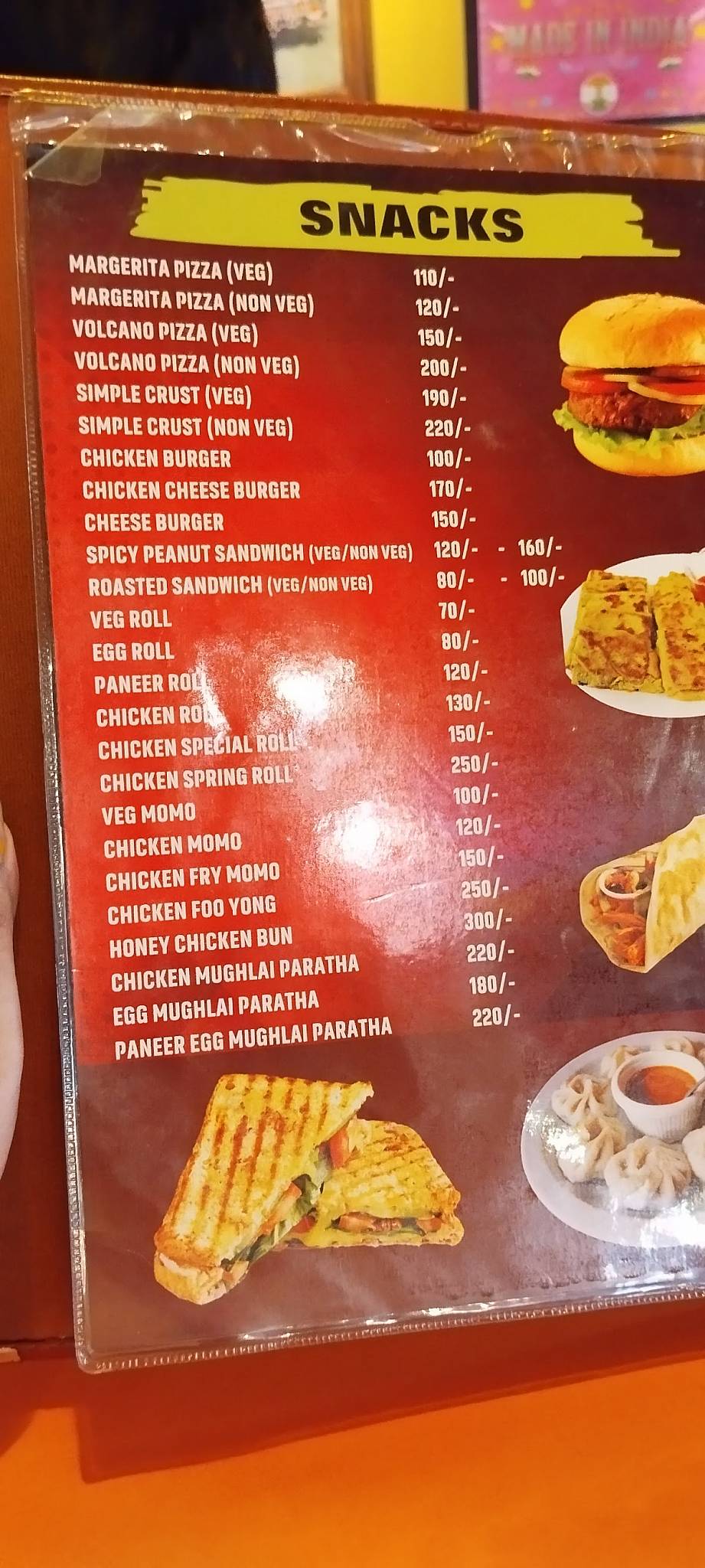 The Dispur Dhaba menu