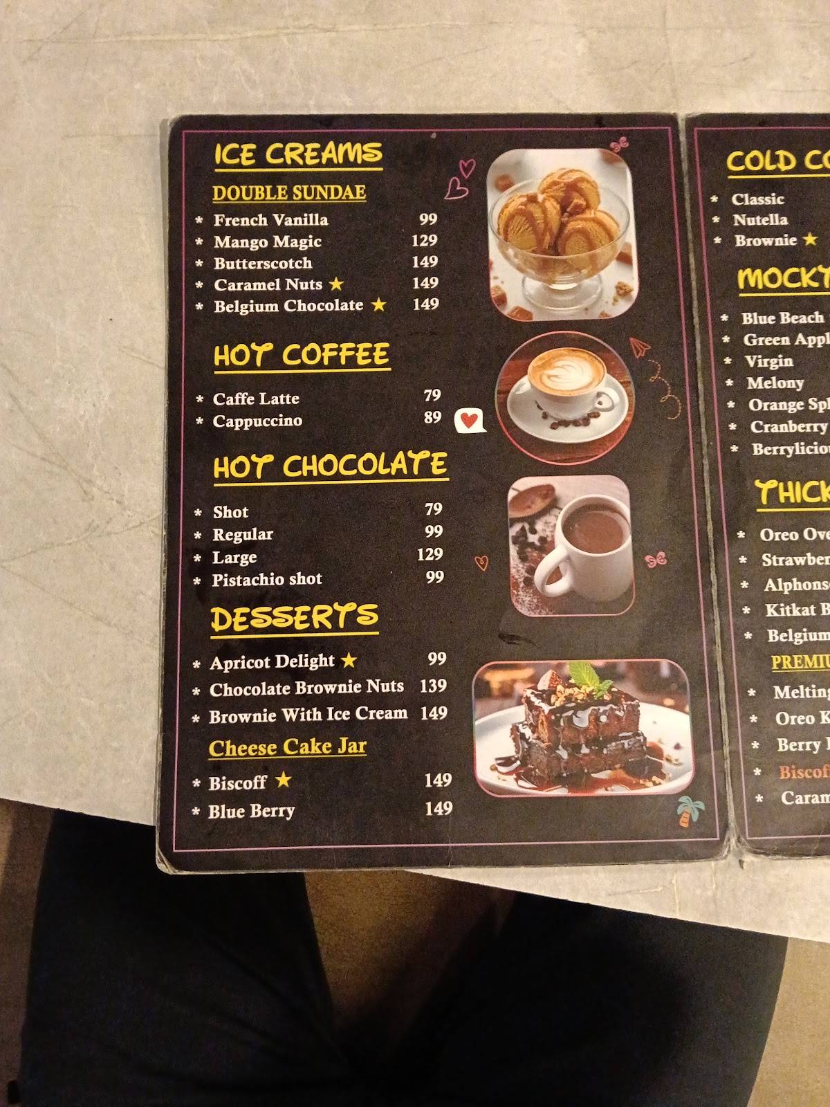 The Exotic Shawarma menu