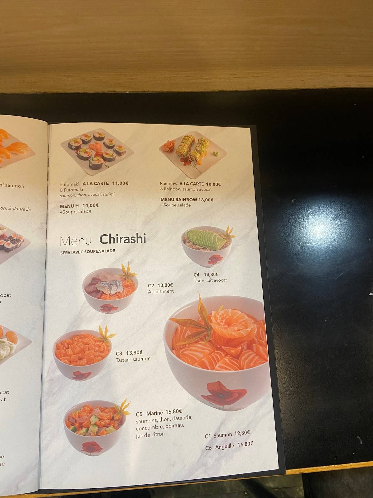 Menu de Tokyo
