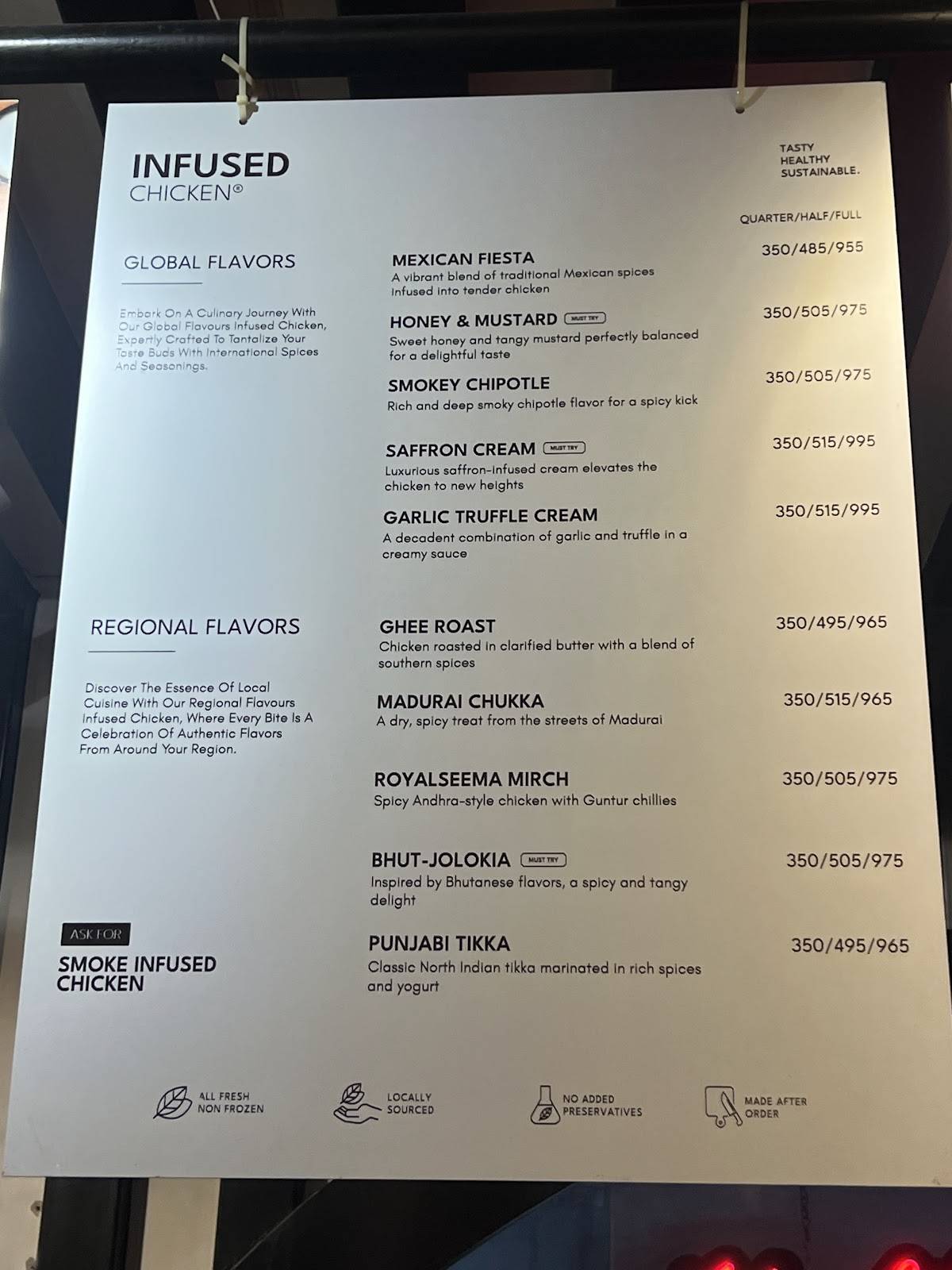 Tovo Mylapore menu