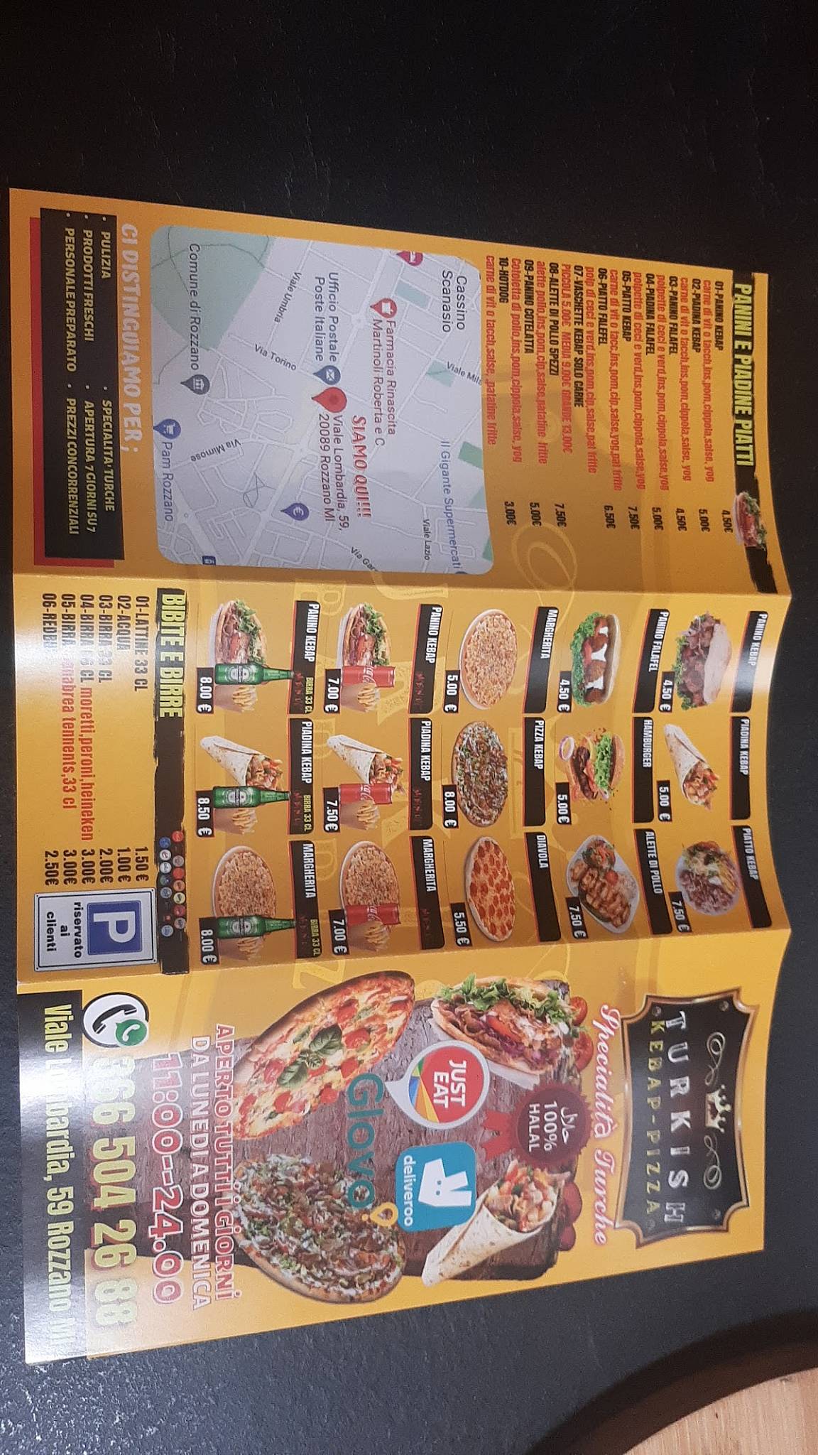 Menu di Turkish kebap pizza 