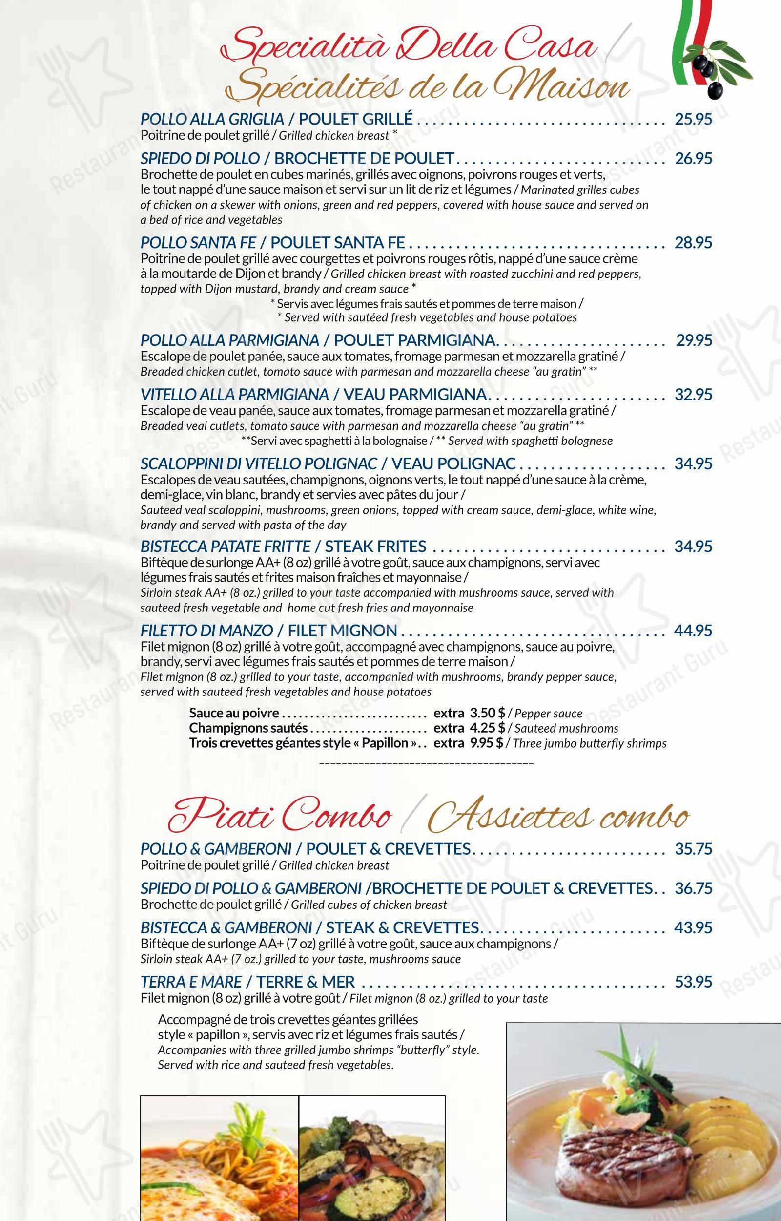 Menu pour Restaurant Tuscanos - Крафт меню