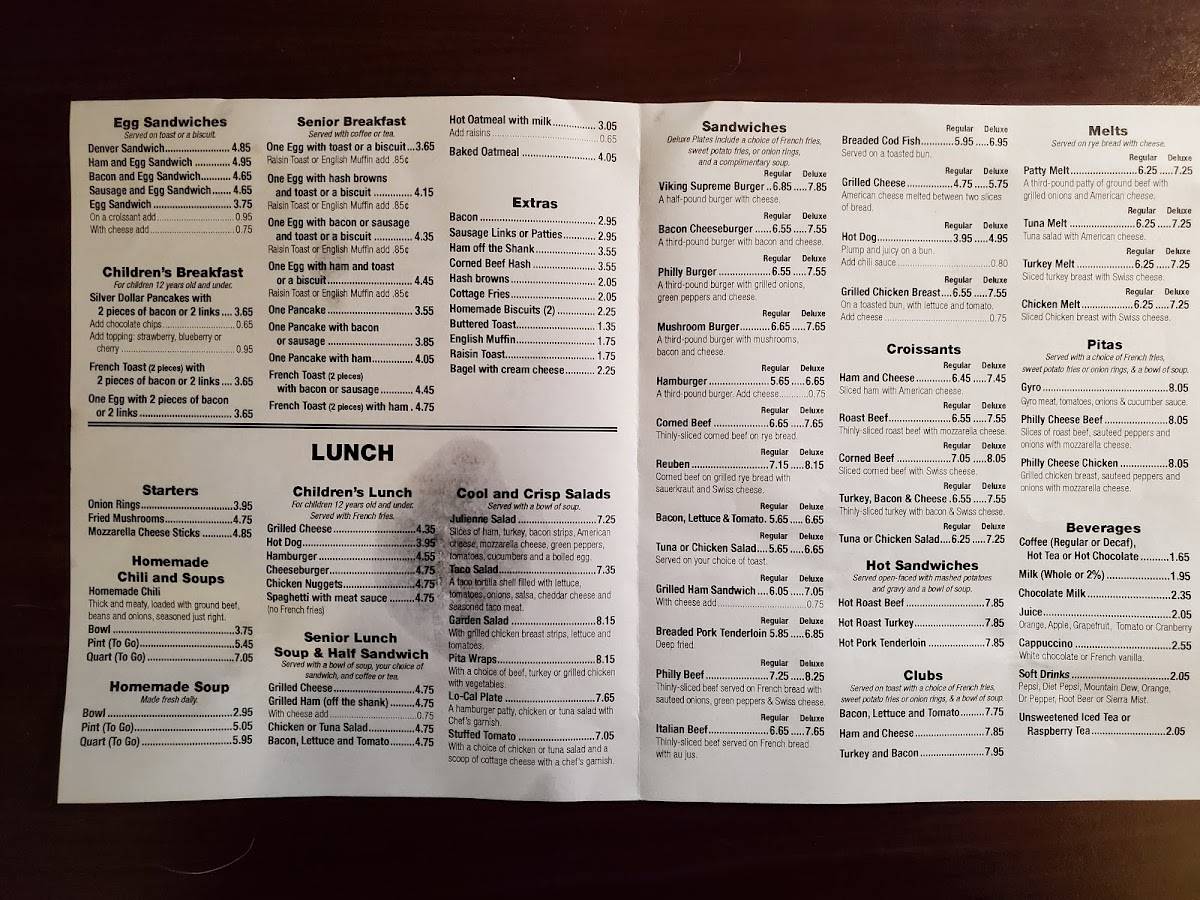 Menu at Viking Chili Bowl restaurant, Valparaiso, 105 Morthland Dr