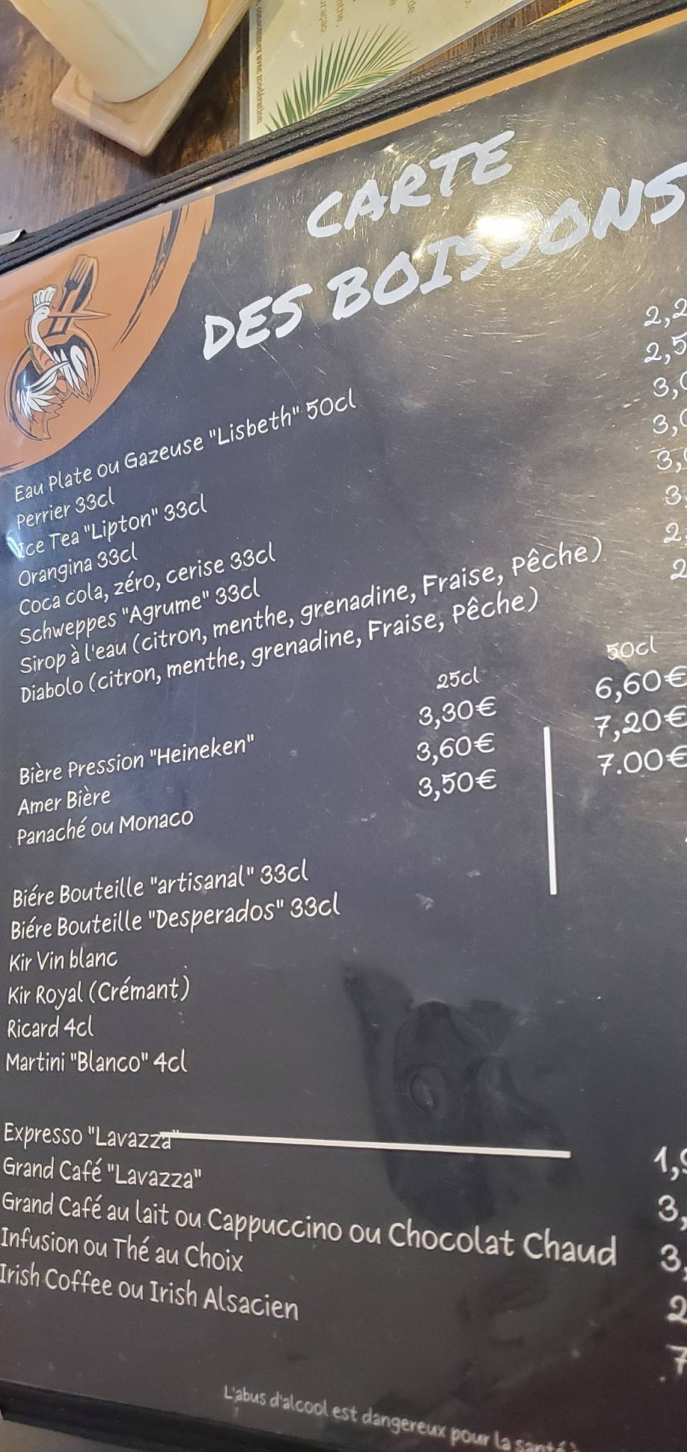 Menu de Restaurant Wapap Cook