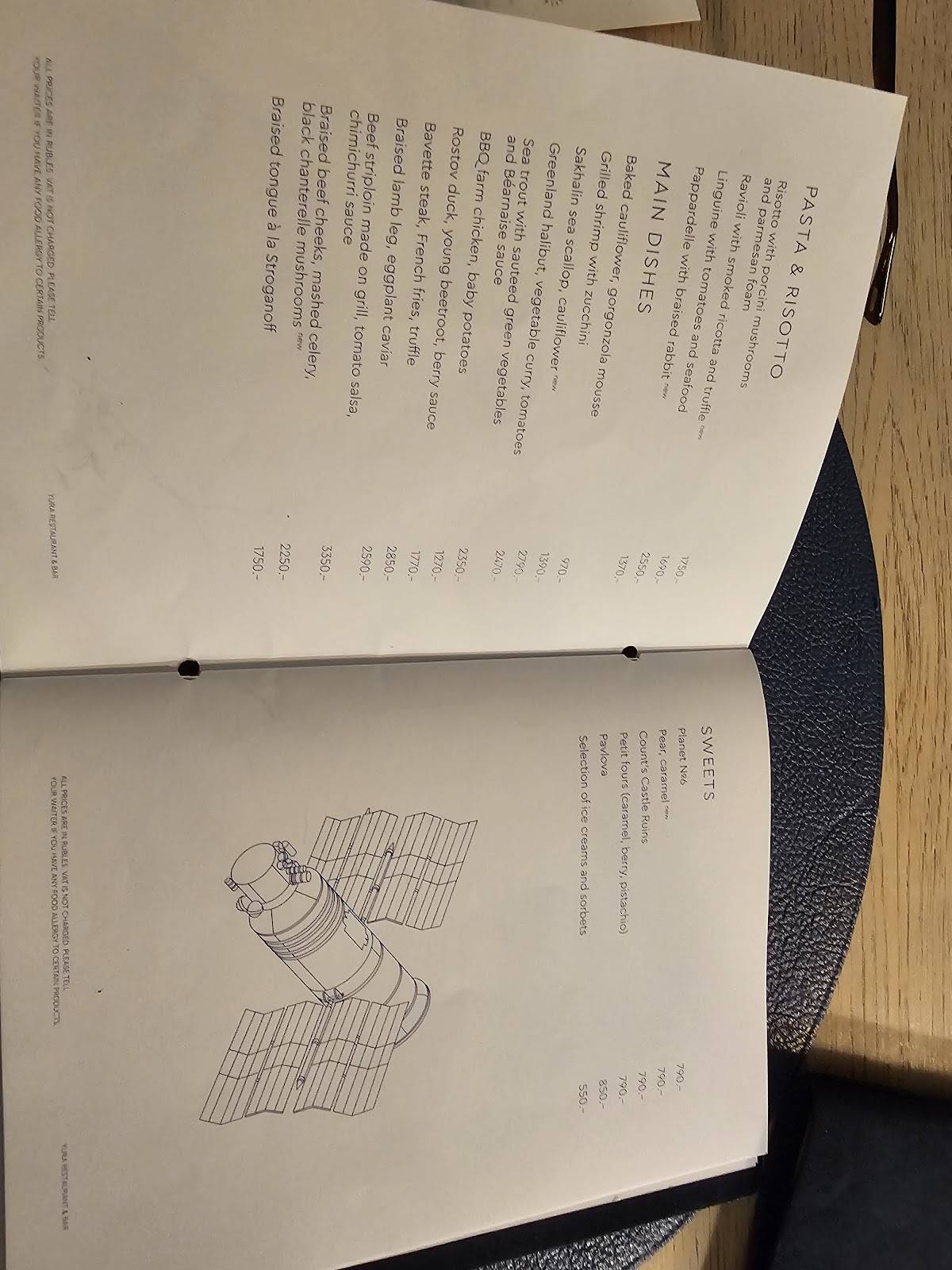 Menu de Yura