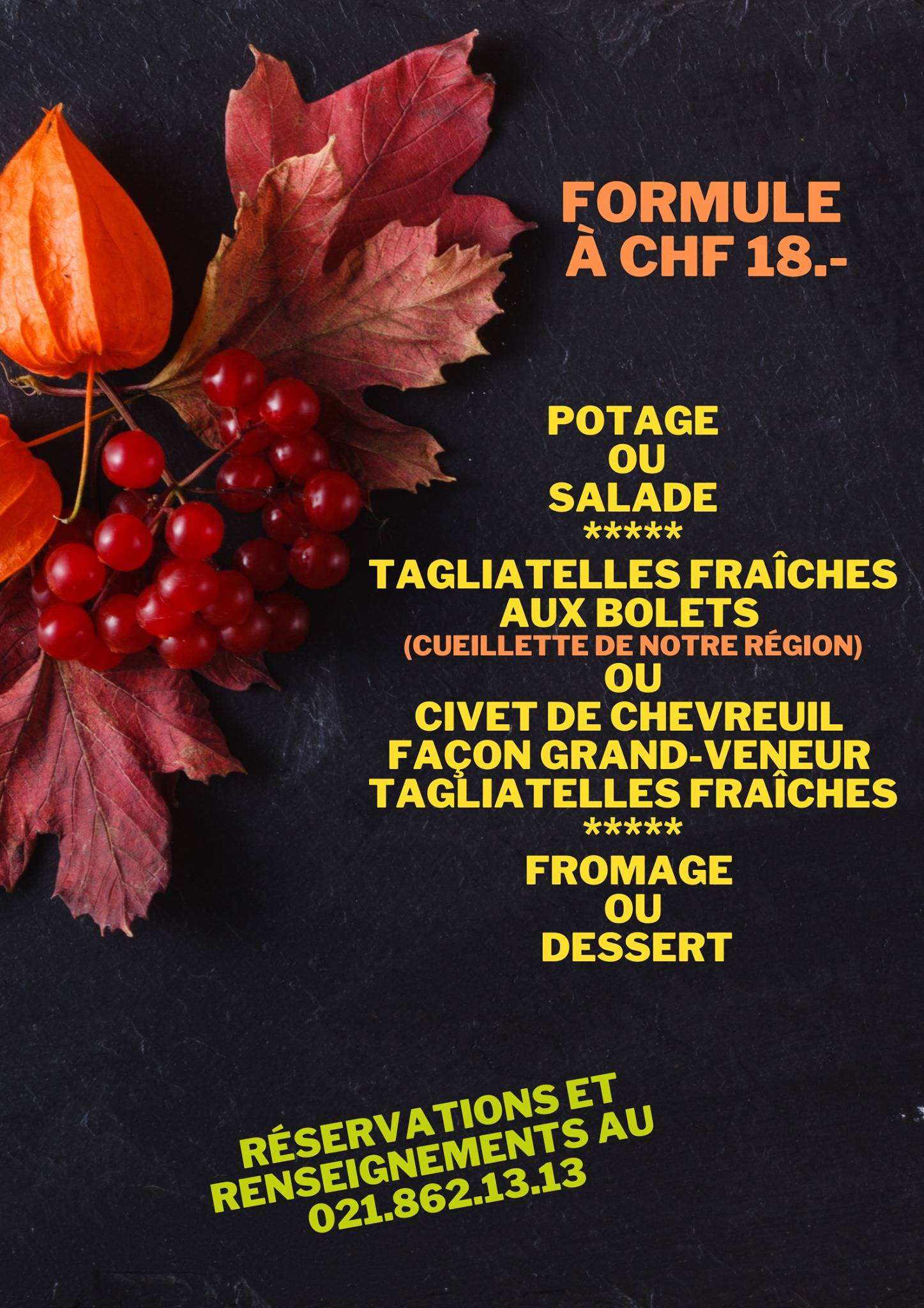 Menu di Restaurant la Treille 