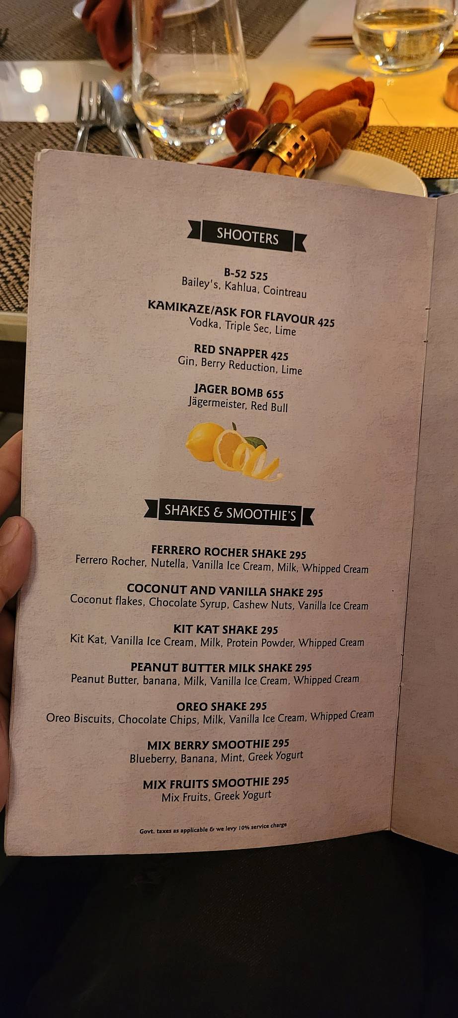 pinch of spice menu