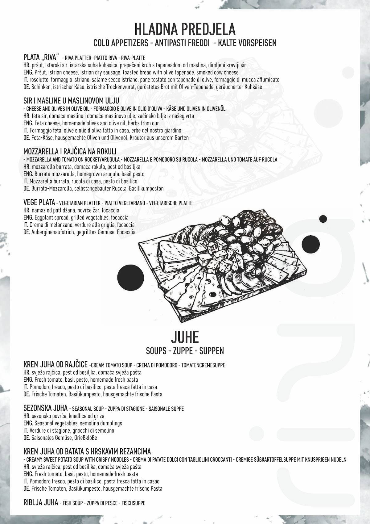 Menu di Riva Bistro (Rovinj) 