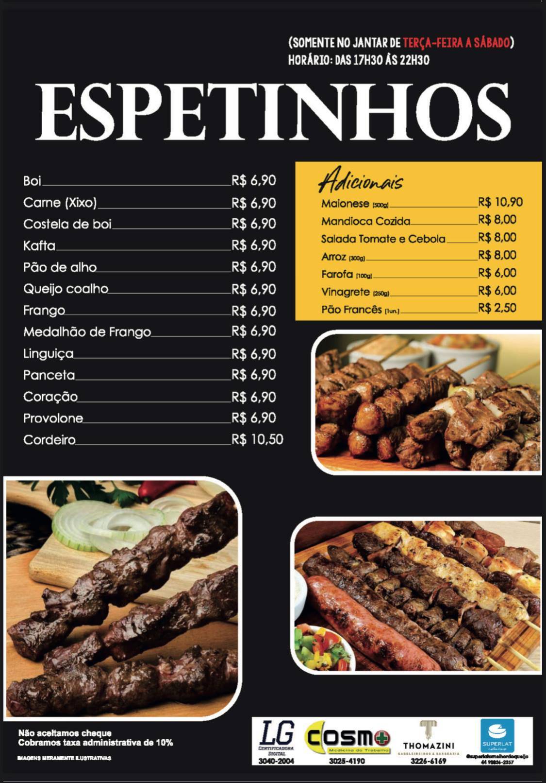 Alcatrão Grill cardápio