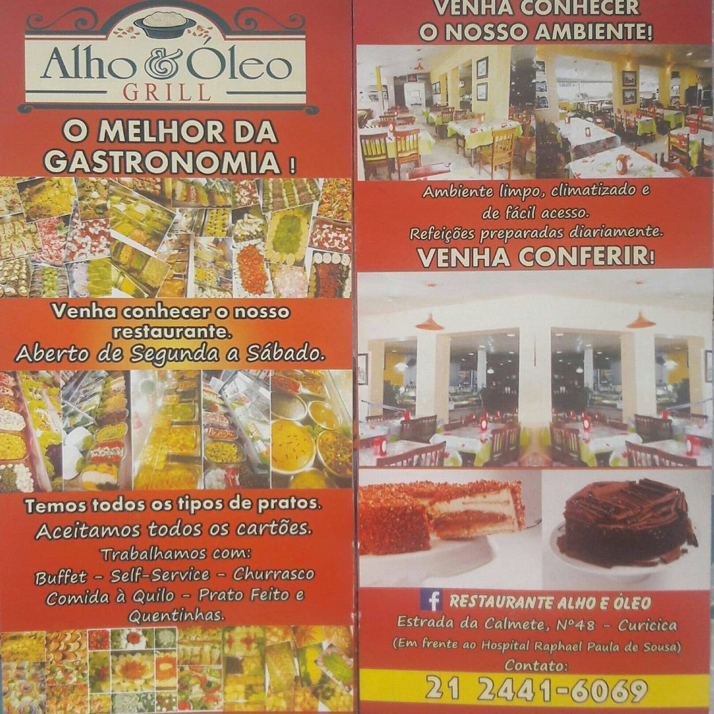 Restaurante Alho e Óleo cardápio