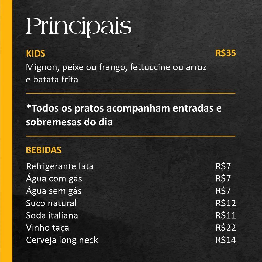 Restaurante Ferreiro cardápio