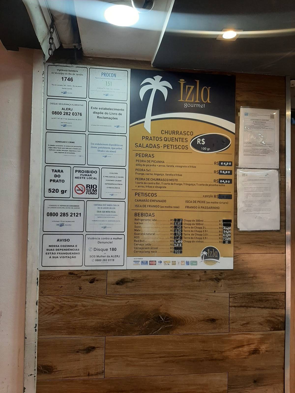 Restaurante Izla cardápio