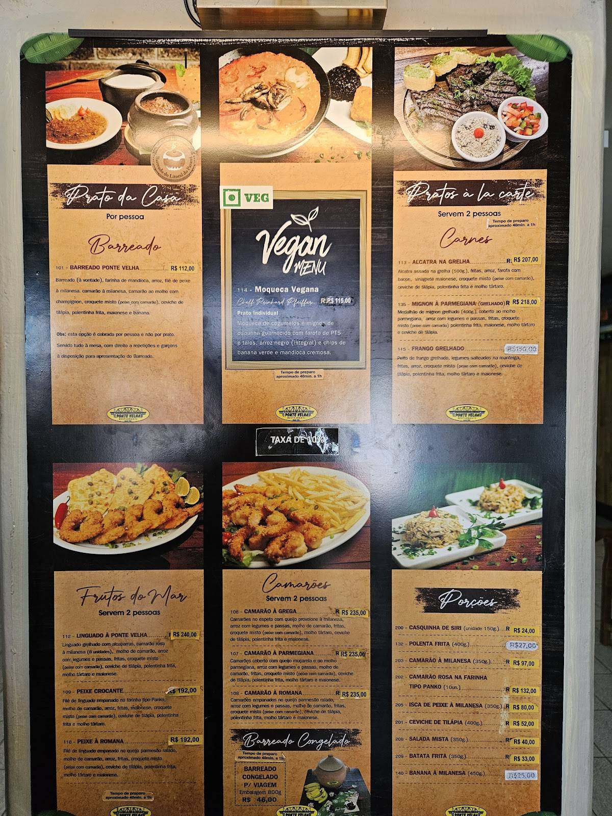 Restaurante Ponte Velha cardápio