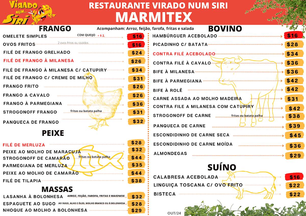 Restaurante e Pizzaria virado Num Siri Praia Grande cardápio