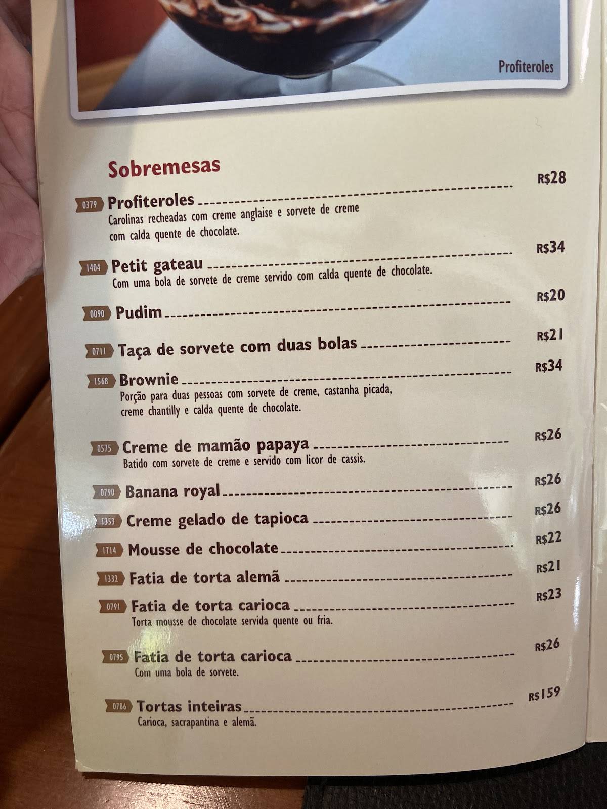 La Mole Tijuca cardápio