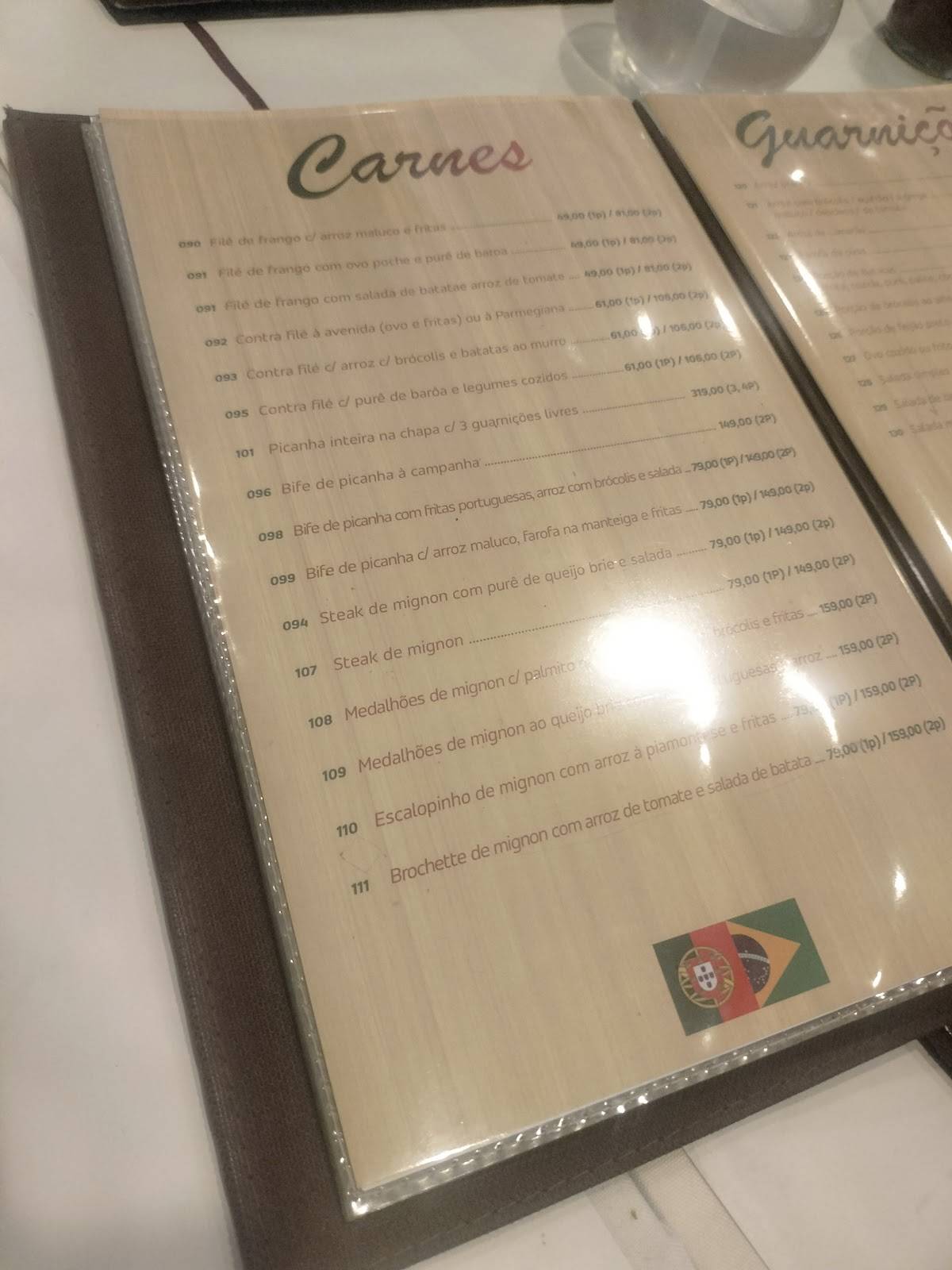 Restaurante Alentejano cardápio