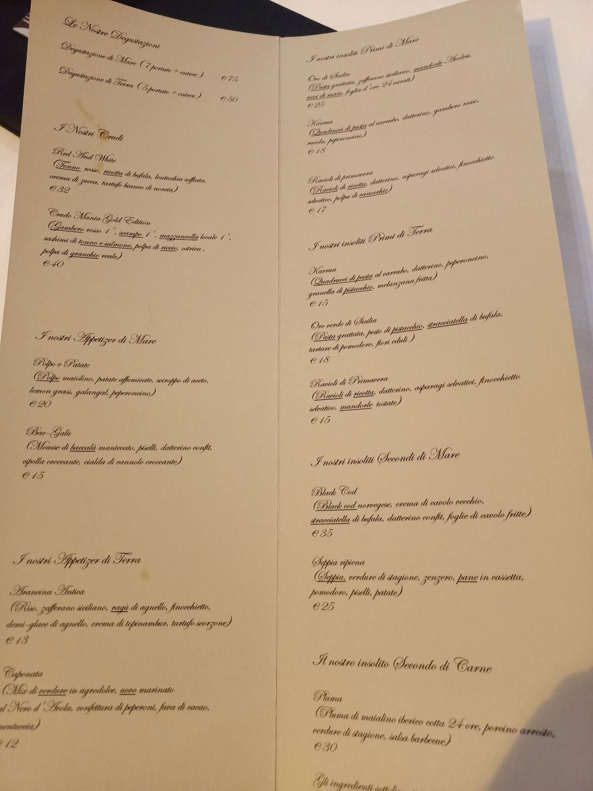 Menu di Ristorante Al Galù 