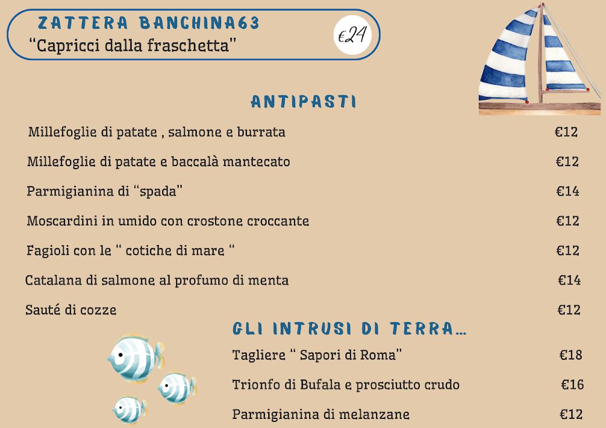 Menu di Ristorante Banchina 63 