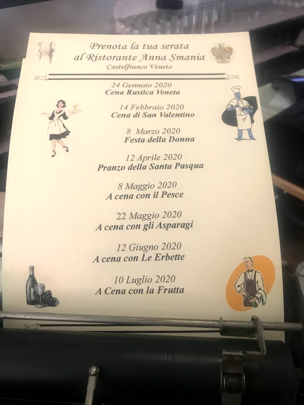 Menu di Ristorante Bar Smania Anna 