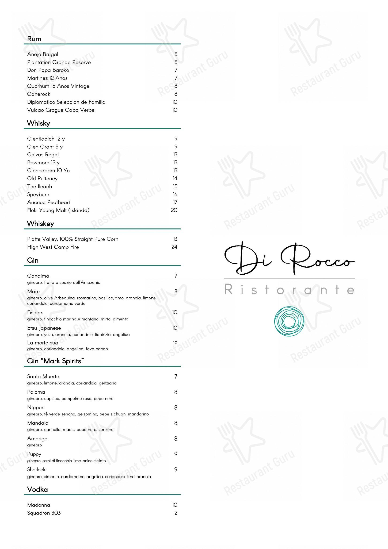 菜单 per Di Rocco Ristorante in Noale