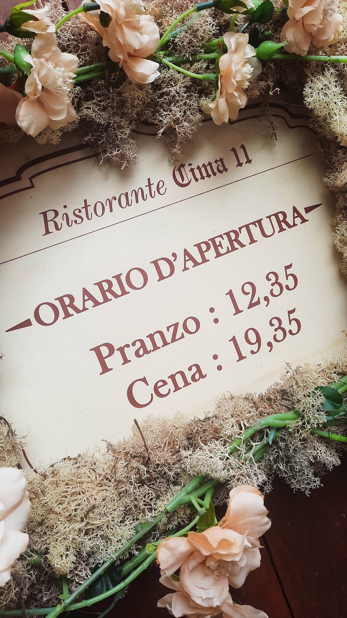 Menu di Ristorante Cima 11 