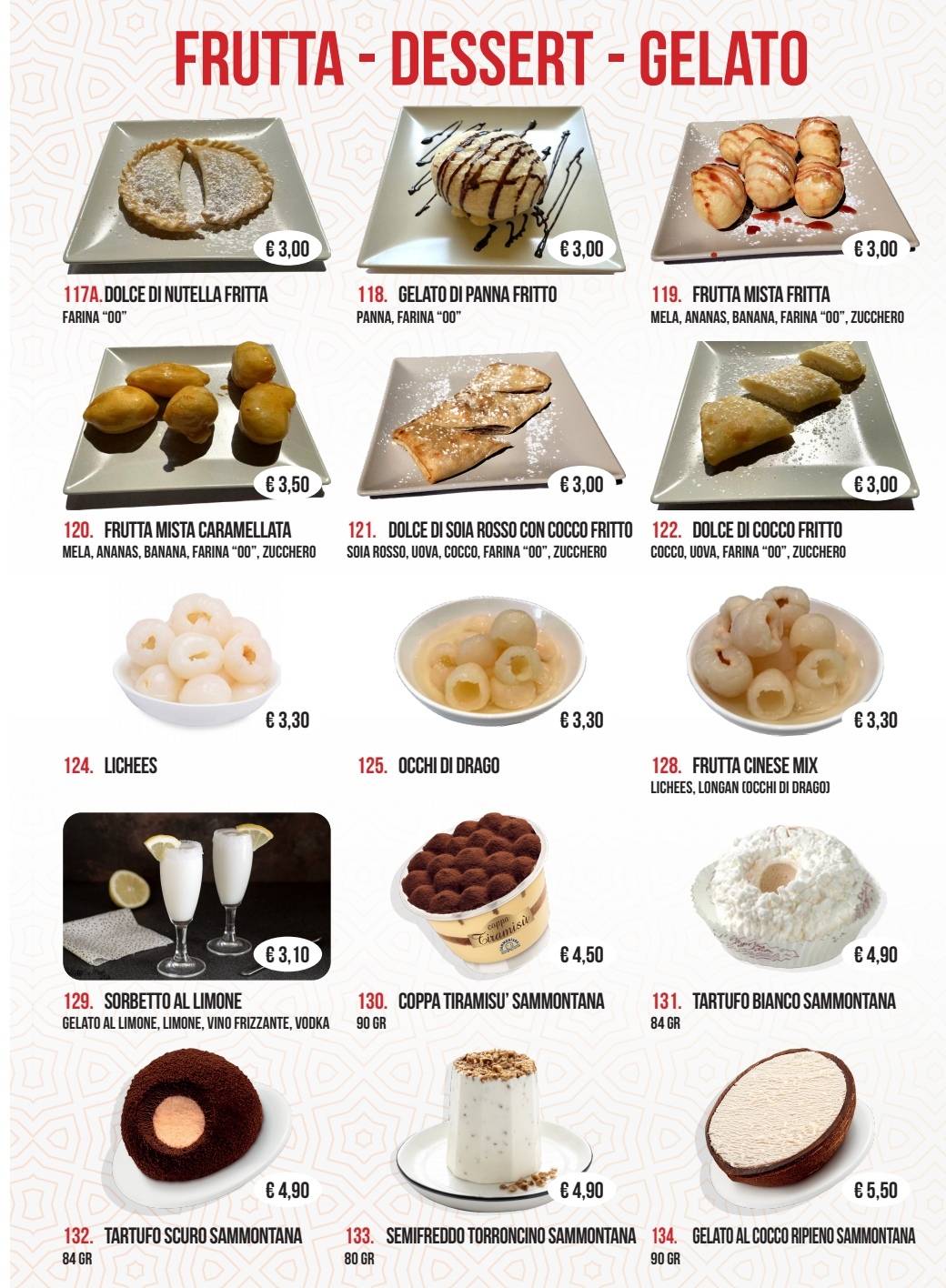 Menu di Ristorante cinese ASIA 