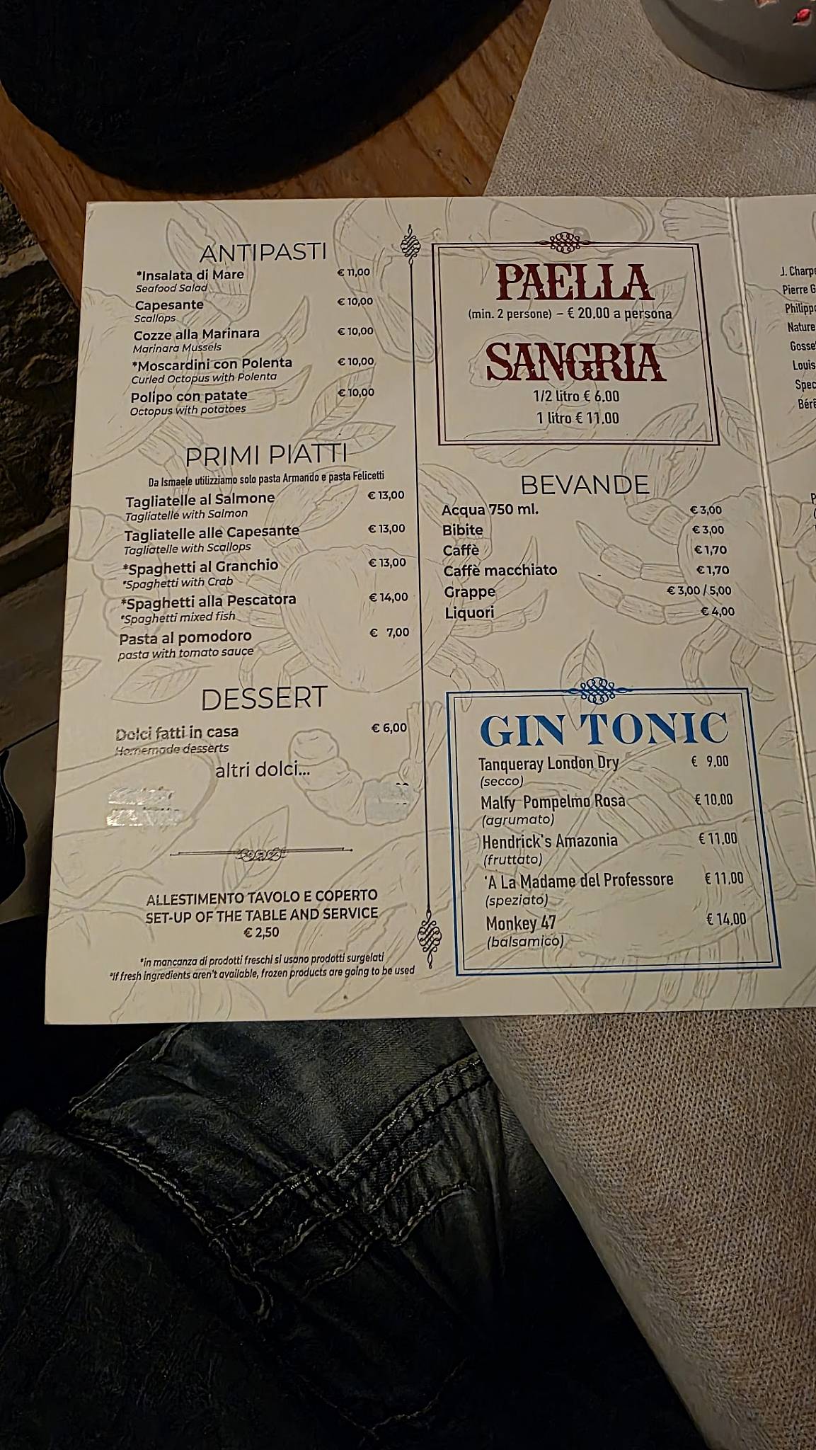 Menu di Ristorante Da Ismaele - Specialità Paella di Pesce 