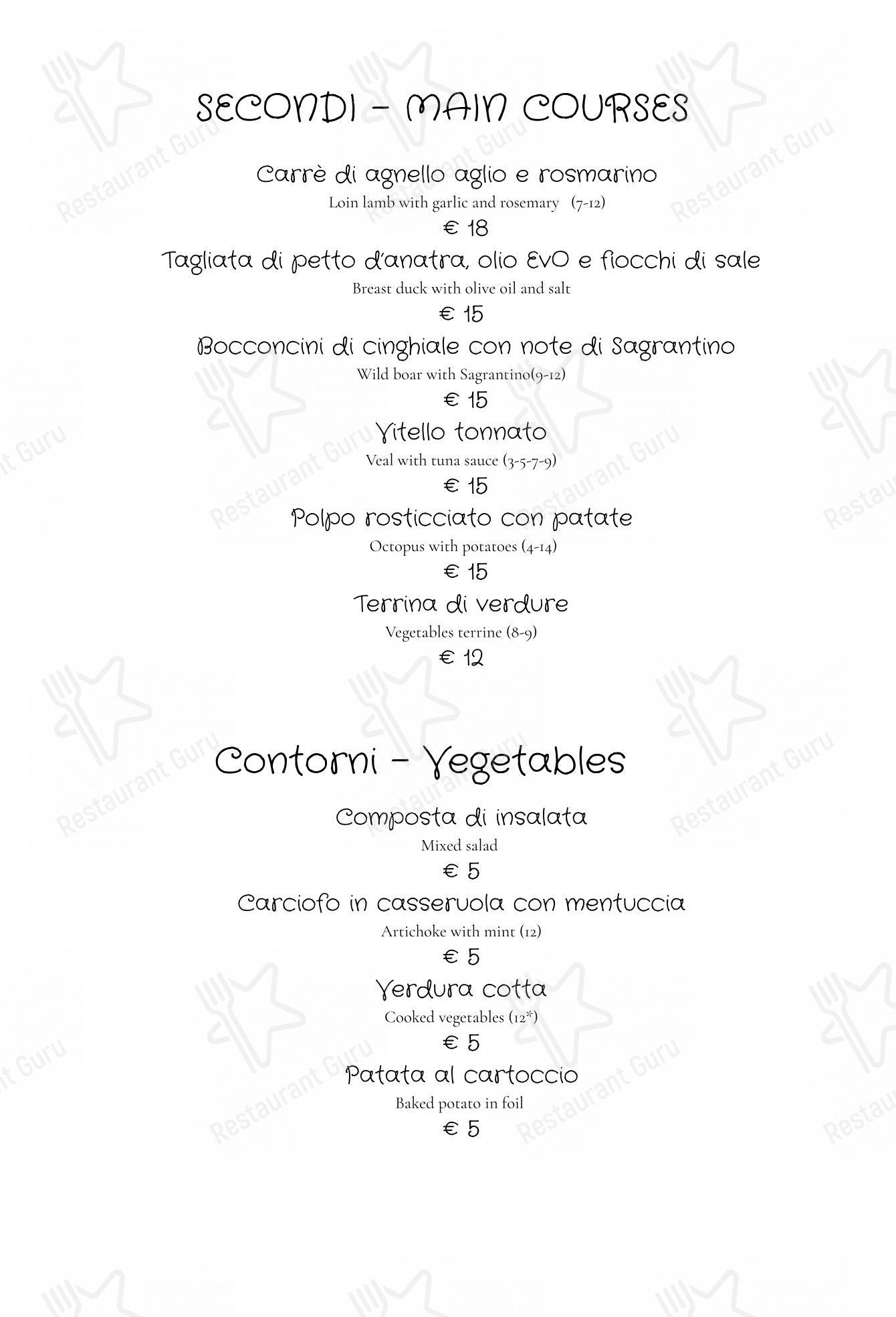 Ristorante Del Mercato in Spoleto - Menu