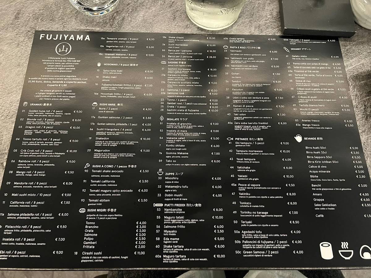 Menu di Ristorante Fujiyama 