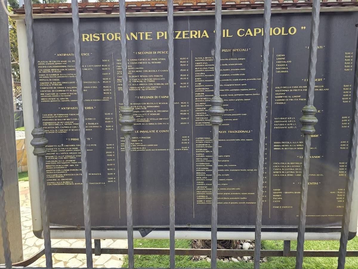 Menu di Ristorante Il Capriolo 