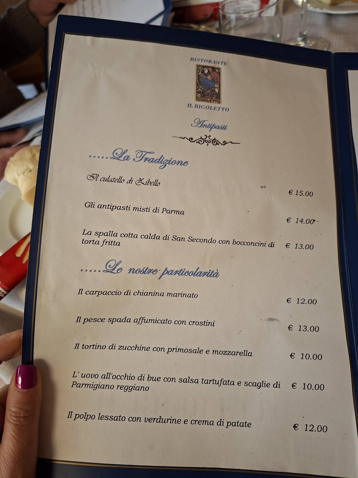 Menu di Ristorante Il Rigoletto 