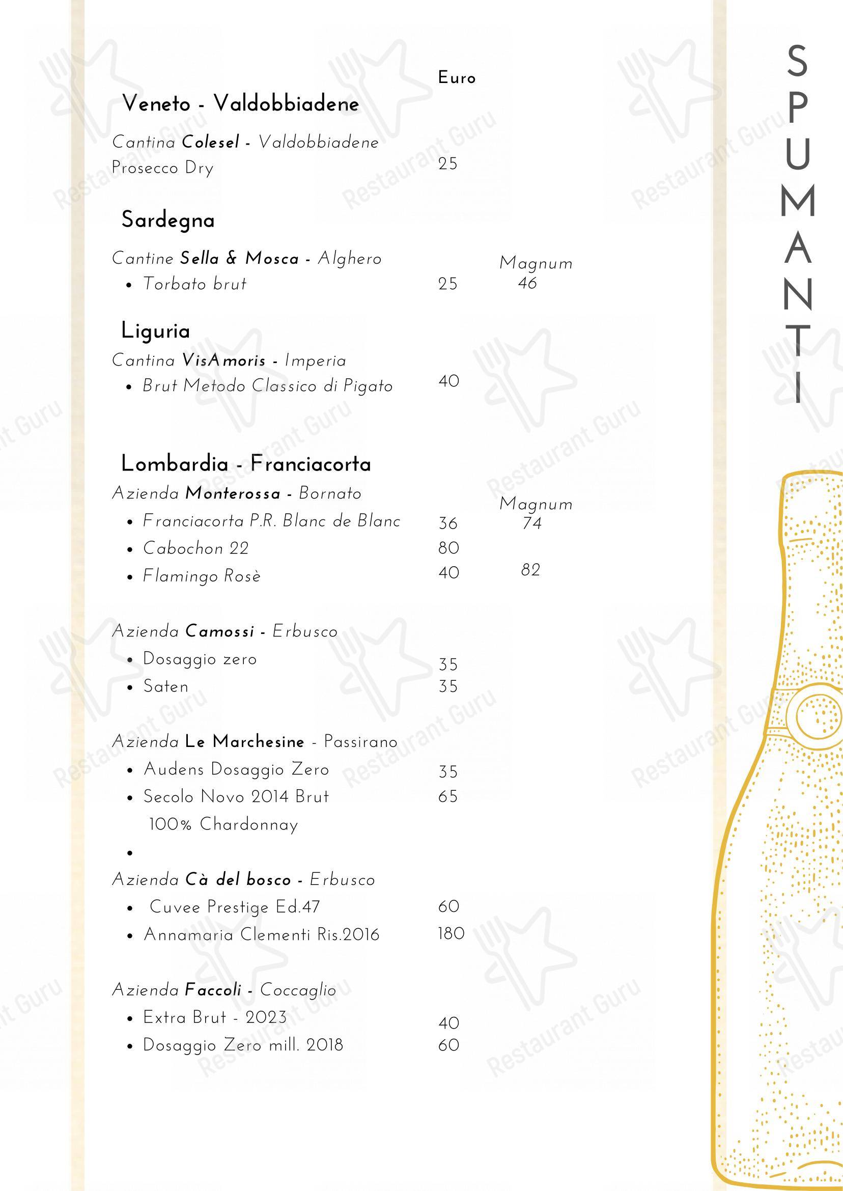 Menu bar per Ristorante La Ruota in Imperia